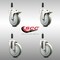 Service Caster 5 Inch 316SS Gray Poly Swivel 7/8 Inch Expanding Stem Caster Lock Brake, 2PK SCC-SS316TTLEX20S514-PPUB-2-S-2-78 - alternate 2